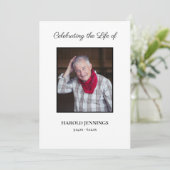 Minimale Begrafenisprogramma Overlijdensvolgorde Programmakaart (Staand voorkant)