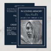 Minimale begrafenisprogramma van de witte marinegr kaart (Voorkant / Achterkant)