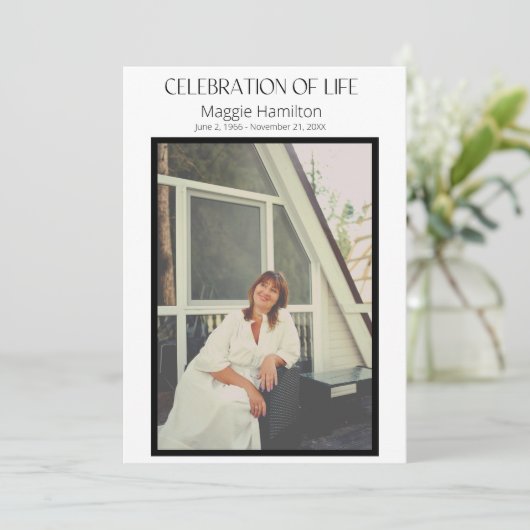 Minimale begrafenisviering van het LIFE-programmab Kaart (Staand voorkant)