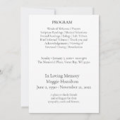 Minimale begrafenisviering van het LIFE-programmab Kaart (Achterkant)