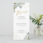 Minimale begroeiing & geometrische terrarium menuk kaart (Staand voorkant)