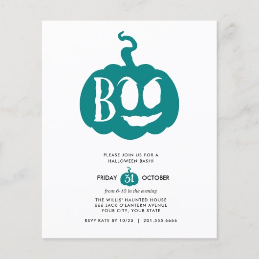 Minimale begroting BOO Halloween Basparty (Voorkant)