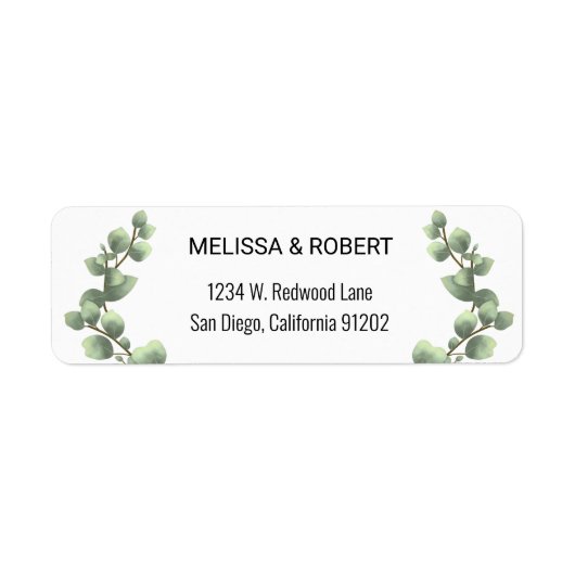 Minimale begrotingslabel voor zachte eucalyptus etiket (Voorkant)