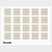 Minimale Beige Bedankt Sticker (Vel)