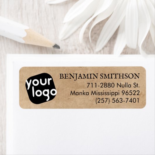 Minimale  Beige Black Aangepast retouradres Etiket (Insitu)