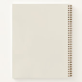 Minimale beige gepersonaliseerde moderne dankbaarh notitieboek (Achterkant)