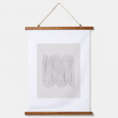 Minimale beige hangend wandkleed (Voorkant)