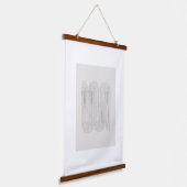 Minimale beige hangend wandkleed (Gebogen)
