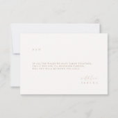 Minimale beige loopt me de Kaart voor het Aisle-vo (Achterkant)