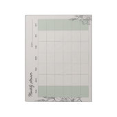 Minimale Beige Maandelijkse planner, aangepaste te Notitieblok (Linkerzijde)