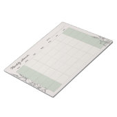Minimale Beige Maandelijkse planner, aangepaste te Notitieblok (Schuin)