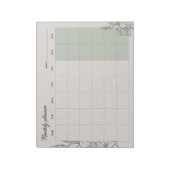 Minimale Beige Maandelijkse planner, aangepaste te Notitieblok (Linkerzijde)