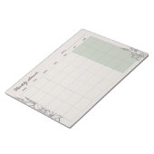 Minimale Beige Maandelijkse planner, aangepaste te Notitieblok (Schuin)