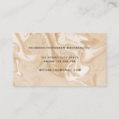 Minimale beige marmer Modern Visitekaartje (Achterkant)