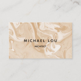 Minimale beige marmer Modern Visitekaartje