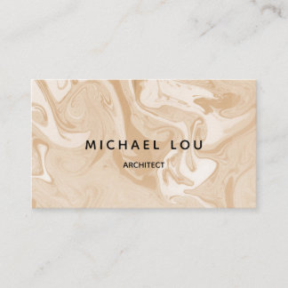 Minimale beige marmer Modern Visitekaartje
