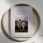 Minimale beige moderne border foto opslaan van de  kaart