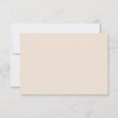 Minimale Beige Script bruiloft RSVP Kaartje (Achterkant)