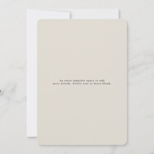 Minimale beige Sip Sip Hooray Engagement Party Kaart (Achterkant)