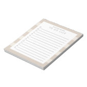 Minimale beige Stripe-toepassing voor lijstblok Notitieblok (Linkerzijde)