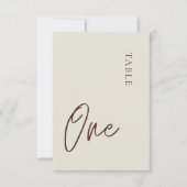 Minimale beige Tabel 1 Kaart (Voorkant)