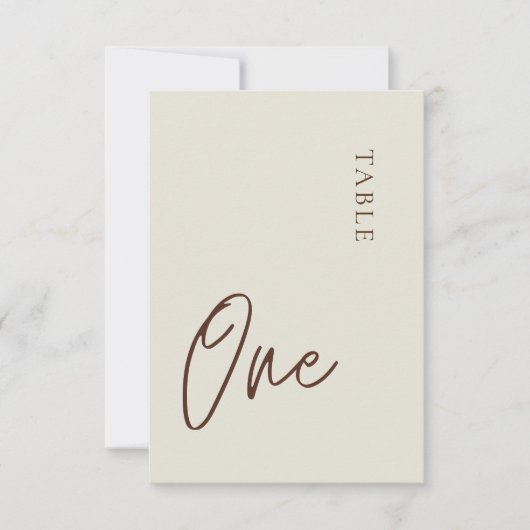 Minimale beige Tabel 1 Kaart (Voorkant)