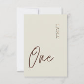 Minimale beige Tabel 1 Kaart (Achterkant)