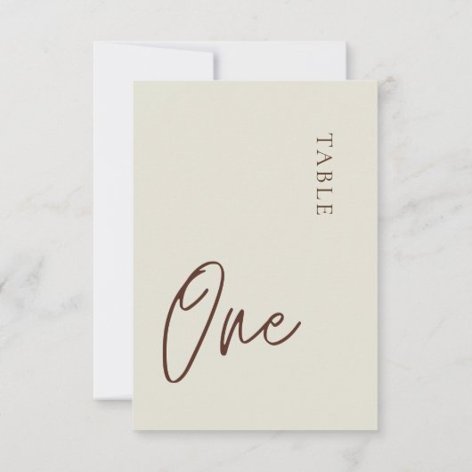 Minimale beige Tabel 1 Kaart (Achterkant)