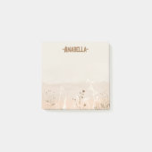 Minimale beige zachte herfstoogst tuin post-it® notes (Voorkant)