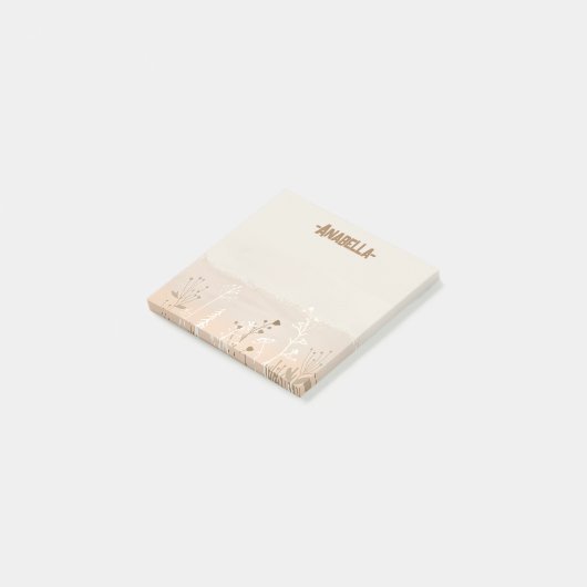 Minimale beige zachte herfstoogst tuin post-it® notes (Schuin)