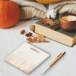 Minimale beige zachte herfstoogst tuin post-it® notes