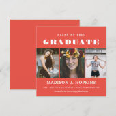 Minimale bekendmaking van het KoraalfotoAfstuderen Kaart (Voorkant / Achterkant)