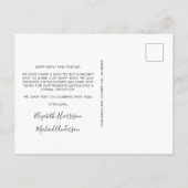 Minimale bekendmaking van modern Verloving foto's Aankondigingskaart (Achterkant)