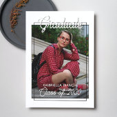 Minimale bekendmaking van zwart-wit Afstuderen Briefkaart