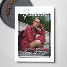 Minimale bekendmaking van zwart-wit Afstuderen