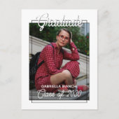 Minimale bekendmaking van zwart-wit Afstuderen Briefkaart (Voorkant)