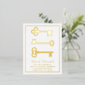 Minimale belangrijke wijziging van adres Nieuw ech Folie Uitnodiging Briefkaart (Staand Voorkant)