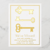 Minimale belangrijke wijziging van adres Nieuw ech Folie Uitnodiging Briefkaart (Voorkant)