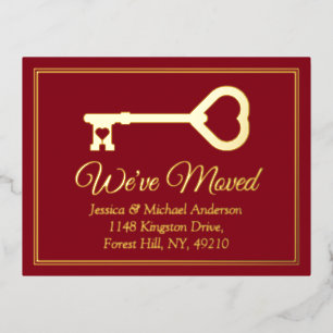 Minimale belangrijke wijziging van adres Nieuw ech Folie Uitnodiging Briefkaart