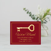 Minimale belangrijke wijziging van adres Nieuw ech Folie Uitnodiging Briefkaart (Staand Voorkant)