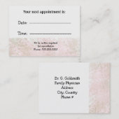 Minimale benoeming van professionele specialisten afsprakenkaartje (Voorkant / Achterkant)