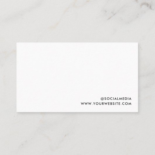 Minimale benoemingskaart voor haarstylist visitekaartje (Achterkant)