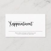 Minimale benoemingskaart voor haarstylist visitekaartje (Voorkant)