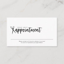 Minimale benoemingskaart voor haarstylist