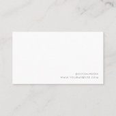 Minimale benoemingskaart voor haarstylist visitekaartje (Achterkant)