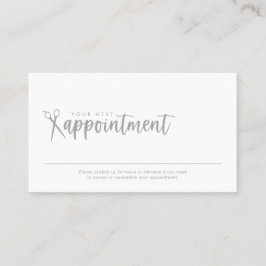 Minimale benoemingskaart voor haarstylist visitekaartje