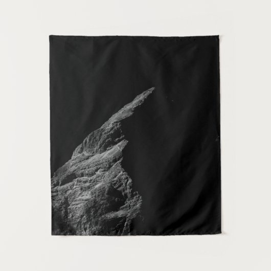 Minimale berg in zwart-wit wandkleed (Voorkant)