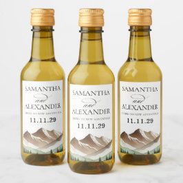 Minimale Berg Wijn Etiket