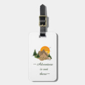 Minimale Bergavontuur Bagagelabel (Voorkant verticaal)