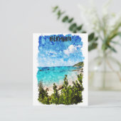 Minimale Bermuda Caribisch eiland Tropische vibe Briefkaart (Staand voorkant)